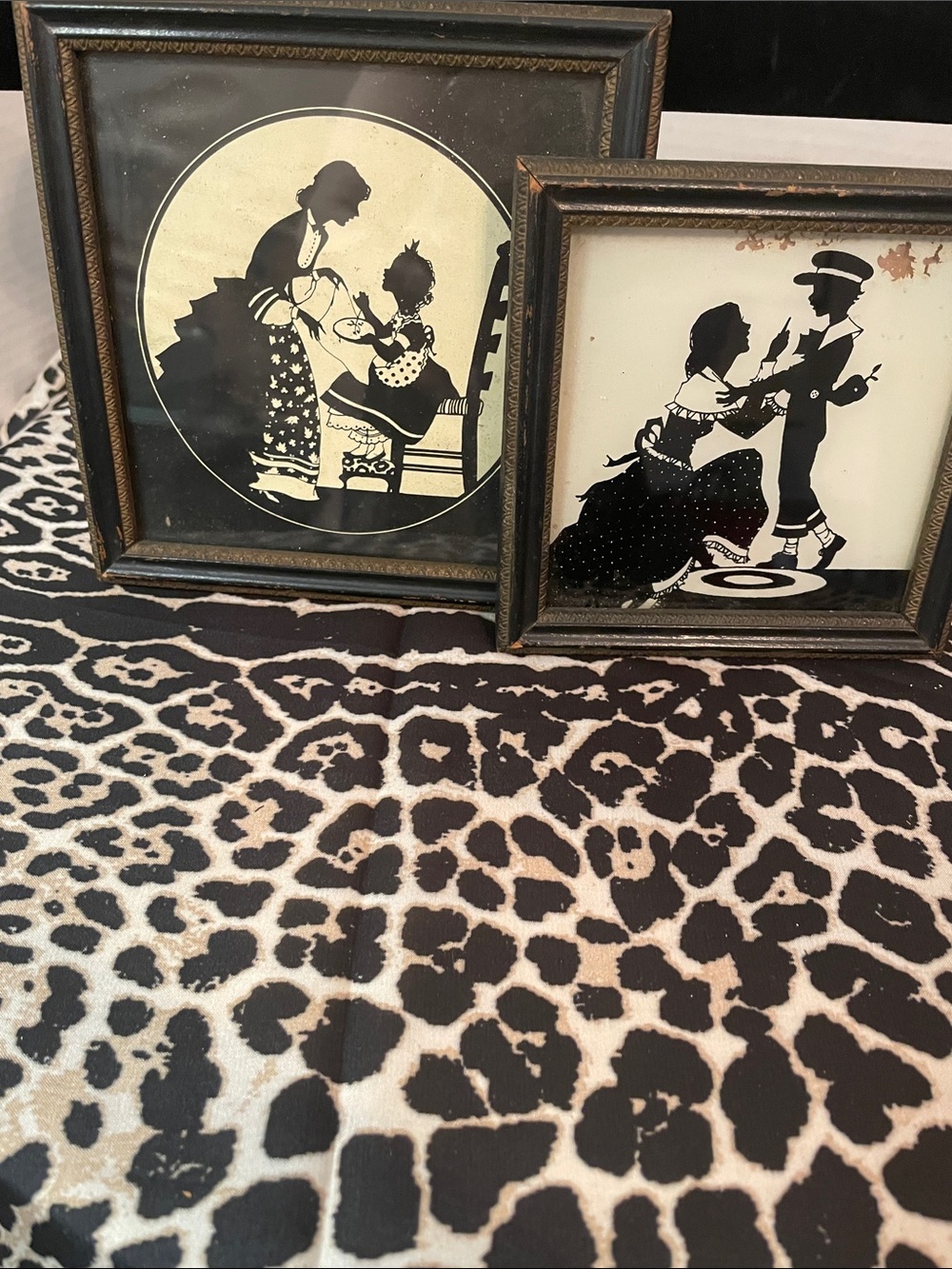 Set of 2 Black & Cream Silhouette Framed Wall Art - Picture 7 of 9